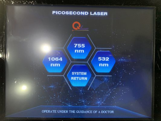 màn hình giao diện vận hành Laser máy Koller 2in1 Picosecond